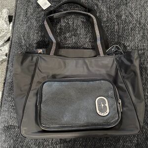 Coach Black Tote Bag with Front Pocket